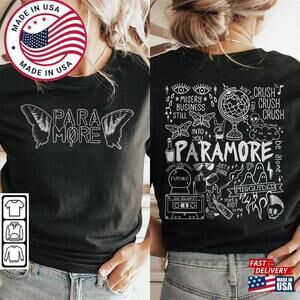 Paramore Doodle Art Shirt 2 Side Retro Album Lyric Tee T-Shirt Classic 2 Sided